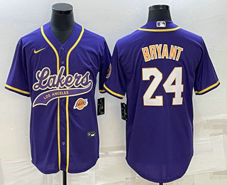 Men's Los Angeles Lakers #24 Kobe Bryant Purple With Patch Cool Base Stitched Baseball Jerseys,We sell and wholesale Men's Los Angeles Lakers #24 Kobe Bryant Purple With Patch Cool Base Stitched Baseball Jerseys on line form chian!